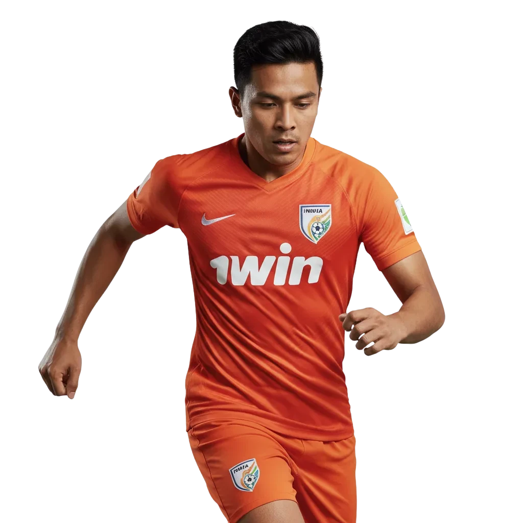 Indian football fans placing bets on 1WIN platform showing live matches and betting options on mobile device